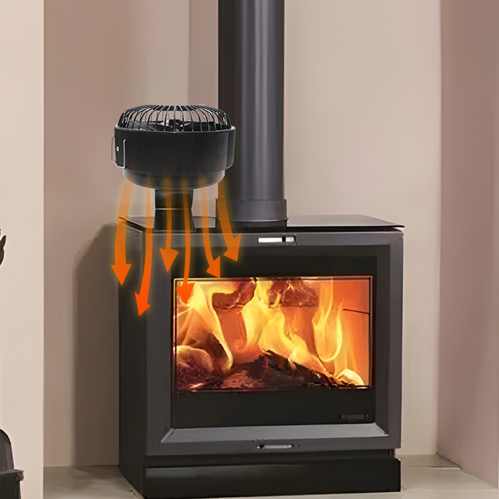 5-Blades Fireplace Fan Heat Powered Alumina Made Heat-Resistant with Silent  Operation Housewarming Gifts - Walmart.com