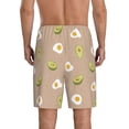 thumbnail image 4 of Lsque Egg and Avocado Mens Sleep Pajama Shorts,Short Pajama Pants, Cotton Ultra-Soft Knit-Small, 4 of 9