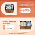 thumbnail image 5 of Dresser for Bedroom with 5 Drawers, Long Storage Tower Organizer Unit, Fabric Dresser, Storage Drawer Unit with Fabric Bins for Closet, Hallway，26.57"Hight, 5 of 18