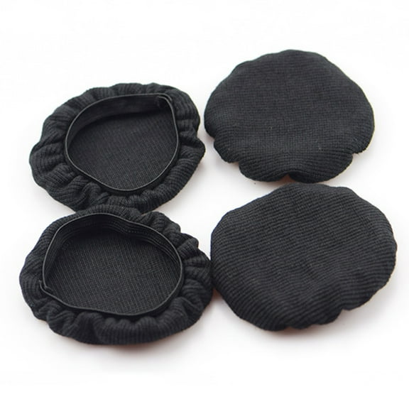 SEWCHICS 2Pcs Universal Headphone Covers Black Stretch Fabric Washable for Gaming and Aviation Headsets