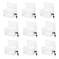 thumbnail image 5 of Wildnix 9-Pack Donation Boxes with Lock, Clear Acrylic Rectangular Structure, Removable Card Slot for Display, Sturdy and , Ideal for Charitable Events and CSR, 5 of 5
