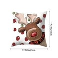 thumbnail image 3 of Christmas Reindeer Painted Decorative Throw Pillow Covers, Festive Cushion Case for Couch, Sofa, Bedroom, and Living Room, Soft And Skin Friendly Perfect for Xmas Home Decor, 3 of 6