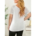 thumbnail image 2 of HOTAPEI Womens Plus Size Tops Summer Short Sleeve V Neck Loose Casual Tee Shirt (1X-5X), 2 of 6