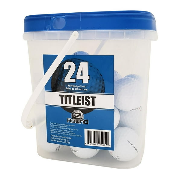 Round Two Titleist Golf Balls Bucket #10165, 24 recycled golf balls