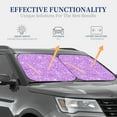 thumbnail image 4 of Disketp 2 Piece Lilac Glittering Pattern Windshield Sunshades,Folding Windshield Sun Shade For Car Suv Trucks Sedan,Blocks Uv Rays Sun Visor Protector-Medium, 4 of 7
