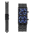 thumbnail image 3 of Reloj de pulsera LED, banda de acero de moda, reloj de pulsera electrónico para parejas, instalación sin esfuerzo Jadeshay A, 3 of 8