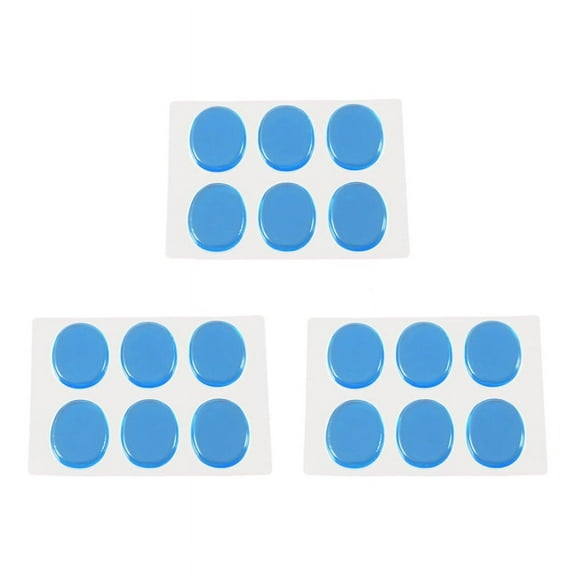 18Pcs Snare Drum Mute Pad Drum Damper Gel Pads Snare Drum Muffler Mute Transparent Percussion(Blue),18 x Gel Cushion Set,blue