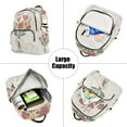 thumbnail image 5 of FORMRS Mini Backpack Purse for Women Travel Daypack Casual Shoulder Bag, Beige Cute Flower, 5 of 7