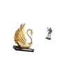 thumbnail image 5 of 2 Pieces Swan Knight Figurine Statue Resin Material Decorative Collectible for Living Room Office Tabletop, 5 of 8