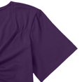 thumbnail image 5 of Purple Womens Tops Womens Front Knotted V Neck Blouse T Shirt Short Sleeve Oversized Tunic Tops Summer Solid Pullover Tees Shirts for Women, 5 of 6