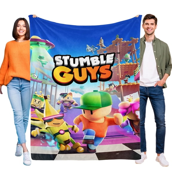 Stumble Guys Throw Blanket Gifts for Fans Lover Girls Boys Women Present Hoodie Him Bed 60"x80"