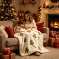 thumbnail image 5 of Christmas Print Throw Blanket, Festive Holiday Pattern Cover, Soft Cozy for Sofa Couch Bed Home Decor, 5 of 6