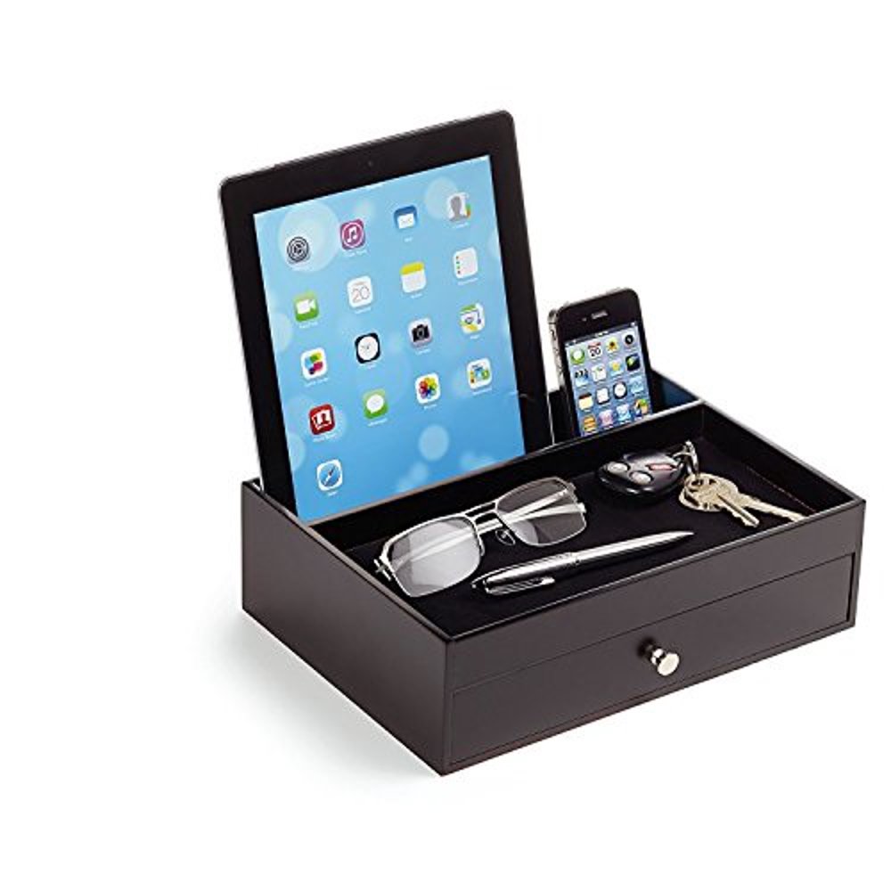 Massca Original Valet Charging Station MultiDevice Office Desk Organizer. Perfect Nightstand