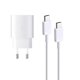 thumbnail image 1 of Cargador USB C de 25 W con cable de carga de 1 m, cargador rápido tipo C con cable, enchufe de fuente de alimentación con enchufe de carga rápida PD 3.0 para Samsung Galaxy S22+/S21, 1 of 6