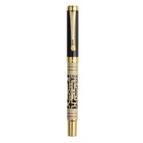 Bronze Labyrinth Shape Fountain Pen Two Tone Gold Plated Steel Nib 0.7mm Writing Office Business