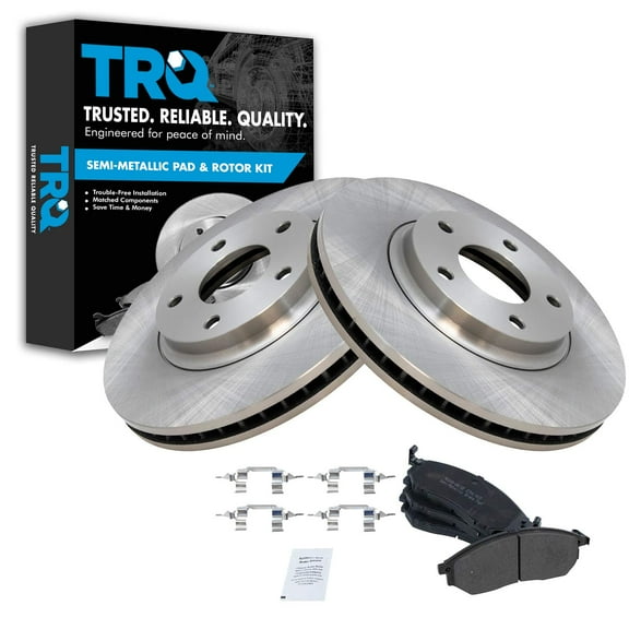 TRQ Front Metallic Disc Brake Pad & Rotor Kit Set Fits Select Infiniti M45 Q45