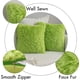 thumbnail image 4 of MIULEE Paquete de 2 Fundas de Almohada de Lujo de Piel sintética Fundas de Almohada de Felpa Decorativas de Invierno de Lujo Fundas de cojín para sofá de Navidad Dormitorio Coche 18x18 Pulgadas Verde, 4 of 4