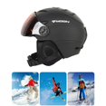 thumbnail image 1 of Casco de snowboard de esquí con visera 2 en 1, máscara de nieve desmontable, gafas antivaho, escudo para hombres y mujeres, 1 of 10