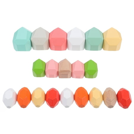 

Children Color Recognition Wooden Colorful Stacked Stone Toys (Assorted Color)