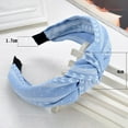 thumbnail image 5 of Black Cloth Knotting Leaves Wide Hairband - Stylish Hair Accessories for Women, 5 of 8