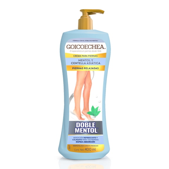 Crema Para Piernas Goicoechea efecto relajante con doble mentol 400ml