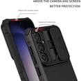 thumbnail image 6 of for Samsung Galaxy S23 FE 5G Case with Slide Camera Cover, Armour Rugged Silicone TPU Bumper Tough PC Cover S23 FE with Kickstand, Military Shockproof Protective Phone Case for Samsung S23 FE Black, 6 of 14