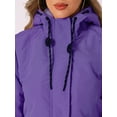 thumbnail image 5 of DARING DIVA Women's Winter Coat with Faux Fur Hood and Multiple Pockets S Violet, 5 of 6
