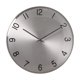 thumbnail image 1 of Reloj de pared moderno de lujo con diseño espacial plateado y funcionamiento silencioso a pilas., 1 of 7