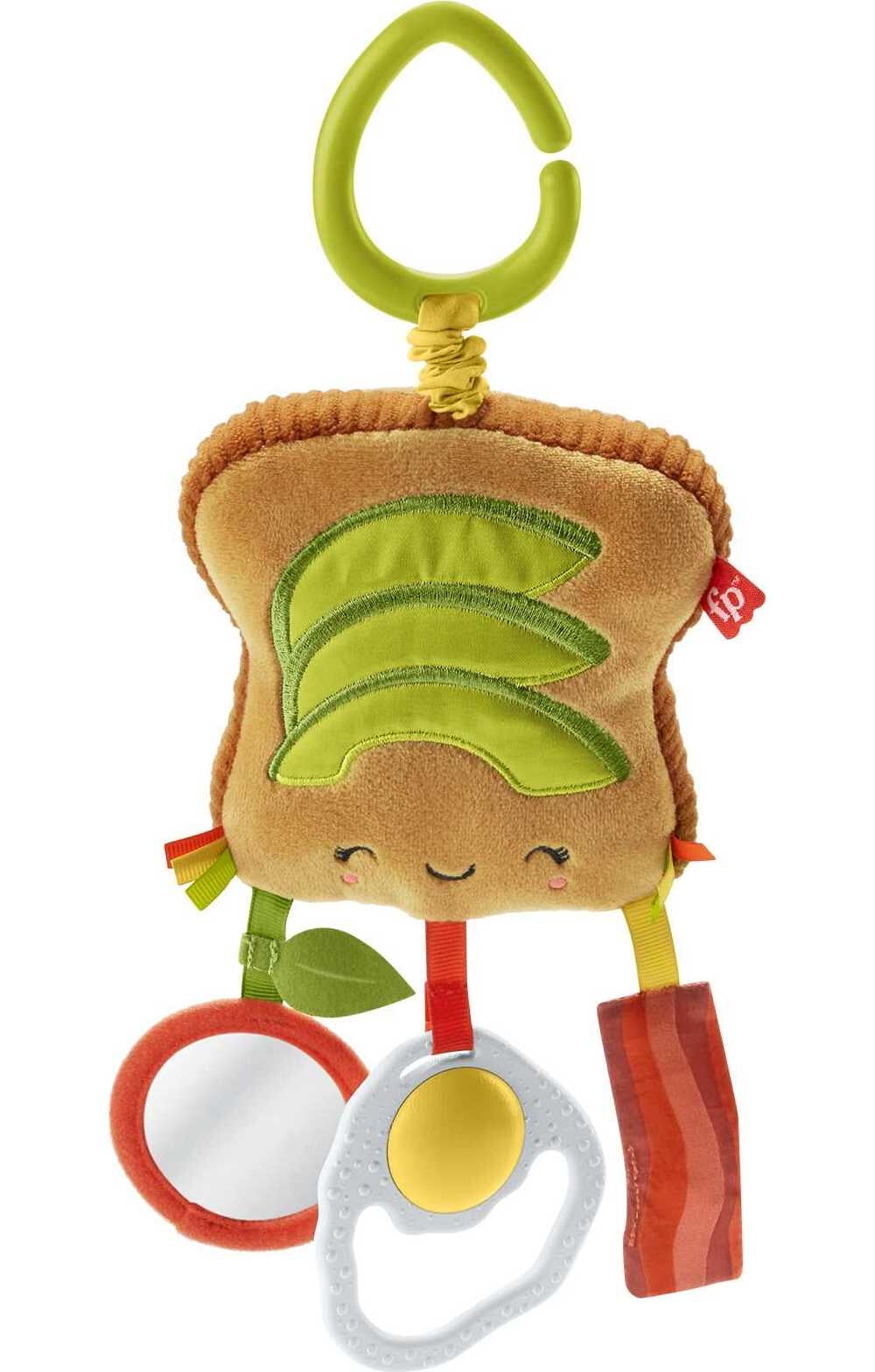 Fisher-Price Brunch & Go Stroller Toy Pretend Food Baby Toys for Sensory Play