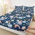 thumbnail image 3 of Manfei Cute Kawaii Elf Queen Sheet Sets,Retro Rustic Daisy Flat Sheet,Country Floral Queen Fitted Sheet For Girls,Luxury Bedroom Decor,4-Piece, 3 of 7