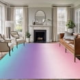 thumbnail image 2 of Area Rug 60×96in, Pink Blue Purple Gradient Floor Carpet Living Room Rug, Simple Watercolor Non-Slip Welcome Mat Indoor Rugs for Bedroom Dining Room, 2 of 9