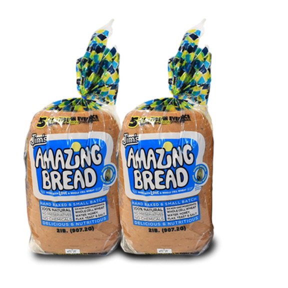 Jim's Amazing Whole Cell Wheat Bread - 2 Pack