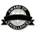 thumbnail image 2 of PinMart's Award Of Excellence Employee Recognition Engravable Lapel Pin, 2 of 4