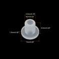 thumbnail image 2 of 50Pcs T Shape Rubber Grommet Mount Dia 4.5mm ID 2mm H 6.5mm Transparent Seal Protection Cable Grommets Cable Pipe, 2 of 5