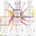 thumbnail image 3 of 15 Pieces Mandala Dot Painting Tool Stencils Set, Reusable Mandala Stencil Template for Rock Wood Ca, 3 of 5
