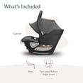 thumbnail image 2 of UPPAbaby Aria Lightweight Infant Car Seat/Just Under 6 lbs for Easy Portability/Base with Load Leg + Infant Insert Included/Direct Stroller Attachment/Greyson (Charcoal Mélange/Saddle Leather), 2 of 5