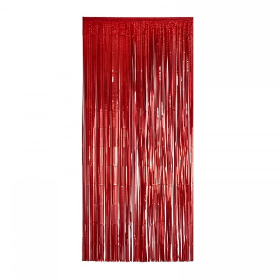 LAMIRO Metallic Foil Fringe Curtains Tinsel Curtain Photo Backdrop Birthday Party Decoration