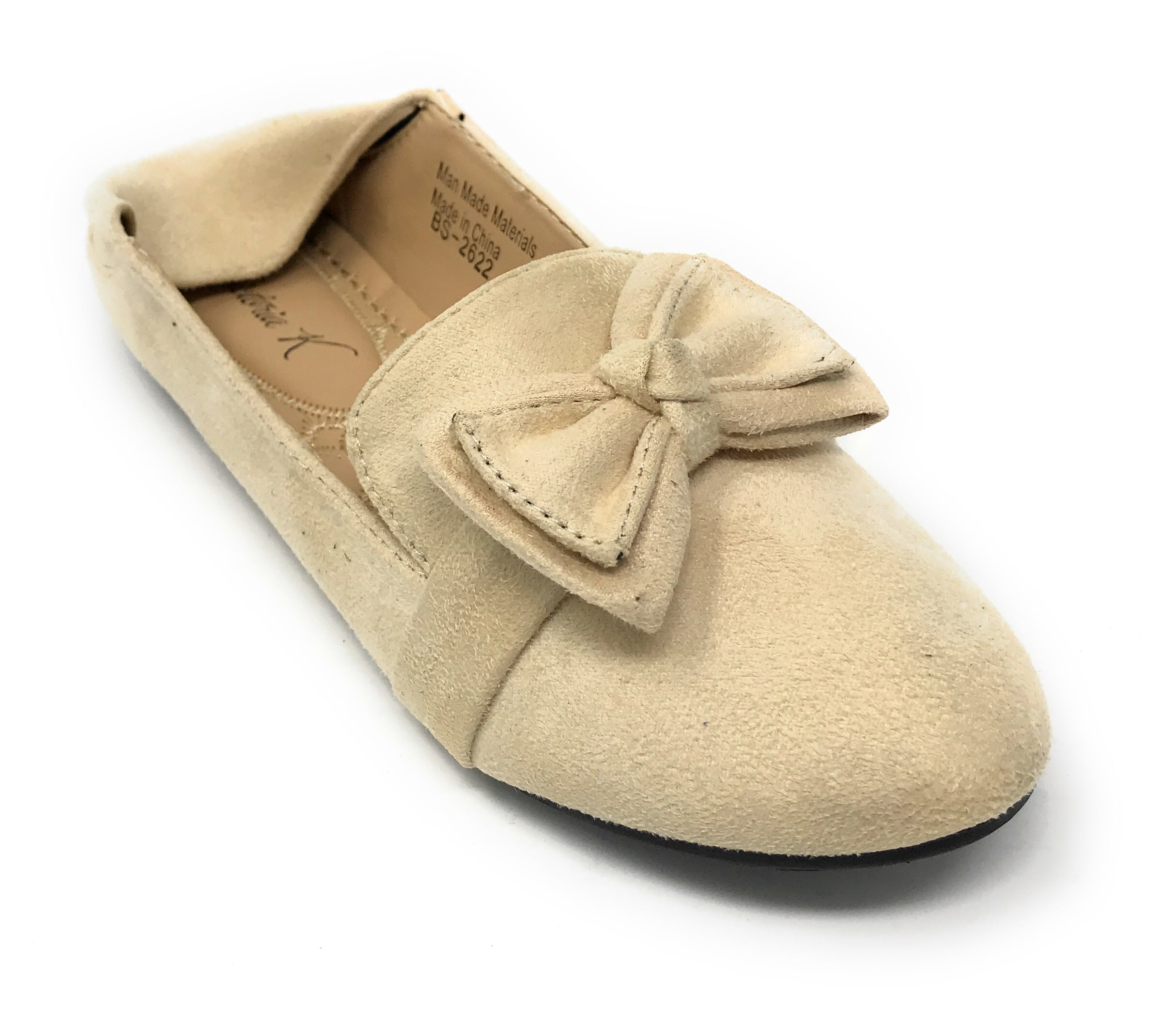 Victoria K Women's Foldover Sueded Double Bow Ballerina Flats