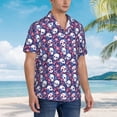 thumbnail image 5 of Daiia Skull cartoon flower Hawaiian Shirt for Men Gentle Cotton Regular Short Sleeve Casual-X-Large, 5 of 9