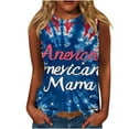 thumbnail image 2 of Frostluinai Red White Blue Women's Tanks Sleeveless 4th of July Tee Shirts Funny Letter Print Tank Tops Plus Size Beach T Shirts, 2 of 5
