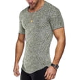 thumbnail image 1 of CVLIFE Hombres Slim Fit Casual Camisetas de manga corta Camisas Color sólido Cuello redondo Pullover Tee Blusas Atlético Entrenamiento Gimnasio Camisetas CVLIFE Casual, corte entallado, 1 of 2