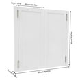 thumbnail image 2 of White Wood Swinging Door Wall-Mounted Double Half Cafe Doors Saloon Bar W/ Hinge, 2 of 18