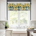thumbnail image 3 of Vintage Lemon Kitchen Valances for Windows 42x12 Inch Kitchen Curtains Valances Rod Pocket Tropical Summer Wooden Bathroom Window Valances for Window Treatment Decor, 3 of 6