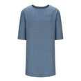 thumbnail image 5 of Ovzne Robes pour Femmes Robe d'Été Mode Robe d'Été Décontractée Col Rond Manches 3/4 Unie Robe de Plage avec Poches Robe d'Été en Liquidation, 5 of 5