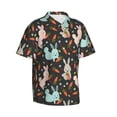 thumbnail image 3 of Xecao Rabbit Is Eating Carrots print Hawaiian shirt - a stylish short-sleeve button-down for men, perfect for casual beach and tropical outings., 3 of 9