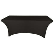 Banquet Tables Pro Black 6 ft. Rectangular Stretch Spandex Tablecloth