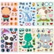 thumbnail image 1 of 30 piezas de pegatinas para hacer caras para niños, crea tus propios animales, mezcla y combina hojas de pegatinas con safaris, animales marinos y de fantasía, manualidades para niños, regalos de fie, 1 of 5