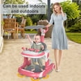 thumbnail image 5 of AJONALAA 4-in-1 Musical Infant Baby Walker with Wheels, Push Walker for Girls Boys, Red, 5 of 11