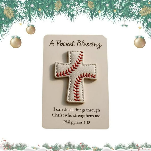 A Pocket Blessing Baseball Cross Edition