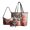 Angry Red Wolf Print, variant on Cartoon Shark Pattern Wallet Set for Women, Lightweight Zipper Wallet with Large Capacity Hobo Bag, Versatile Handbag Compatible with Shopping Work